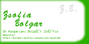 zsofia bolgar business card